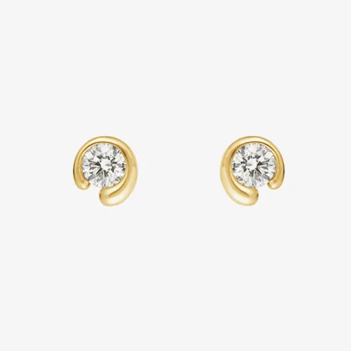 Georg Jensen Mercy 18ct Yellow Gold 0.40ct Diamond Stud Earrings 20001079
