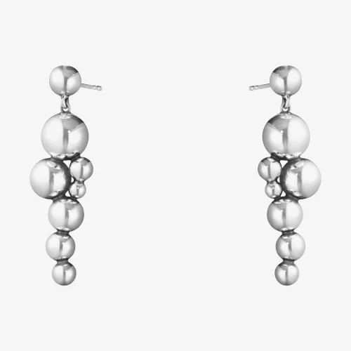 Georg Jensen Moonlight Grapes Dropper Sterling Silver Earrings 10019037