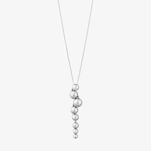 Georg Jensen Moonlight Grapes Long Sterling Silver Necklace 20000661
