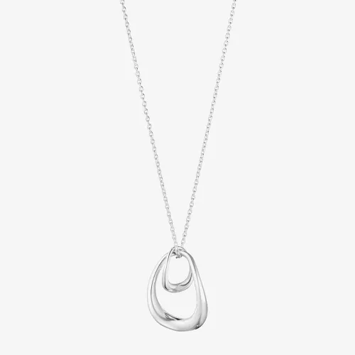 Georg Jensen Offspring Sterling Silver Interlocking Large Necklace 10012762