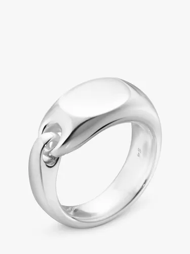 Georg Jensen Reflect Signet Ring, Silver - Silver - Female - Size: T