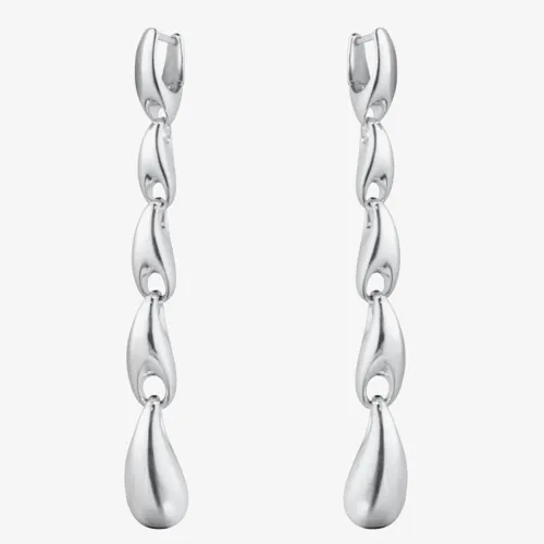 Georg Jensen Reflect Sterling Silver Four Link Dropper Earrings 20001089