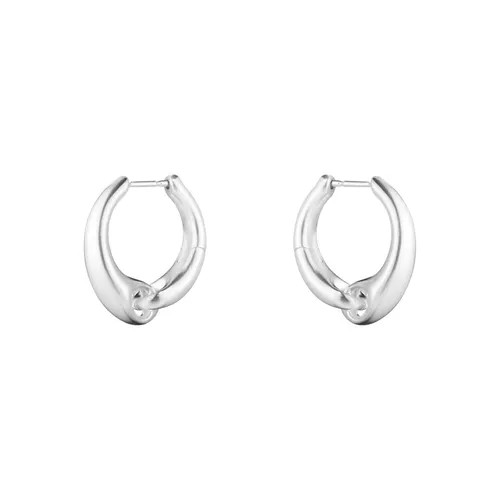 Georg Jensen Reflect Sterling Silver Large Hoop Earrings - Silver