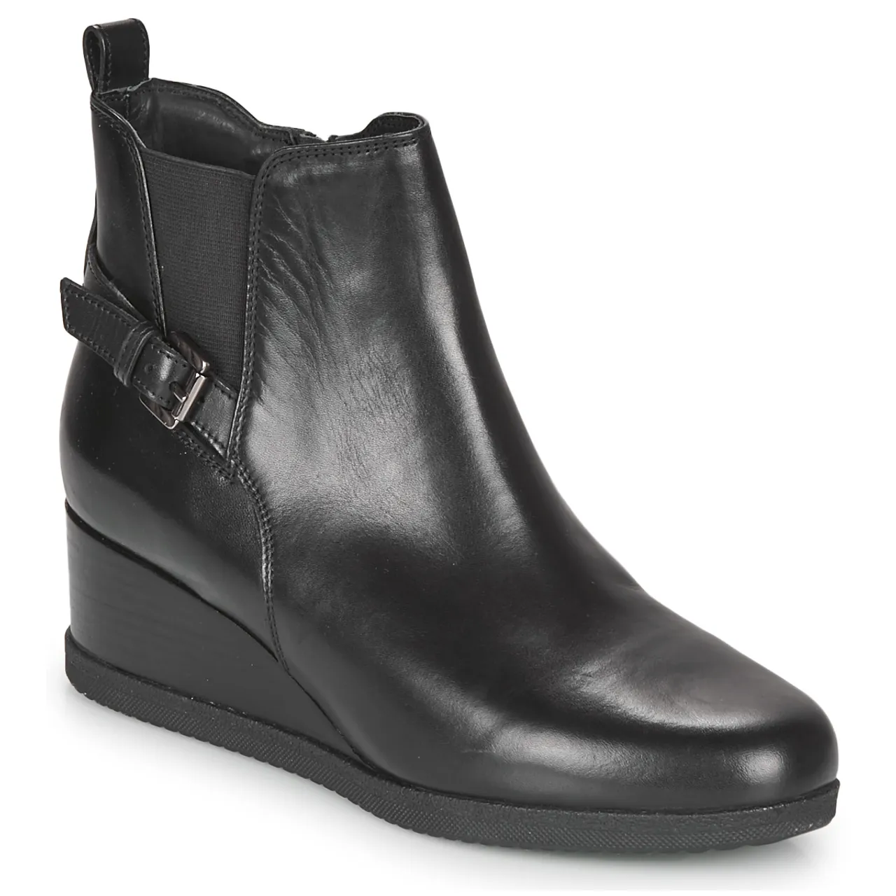 Geox  ANYLLA WEDGE  women's Low Ankle Boots in Black