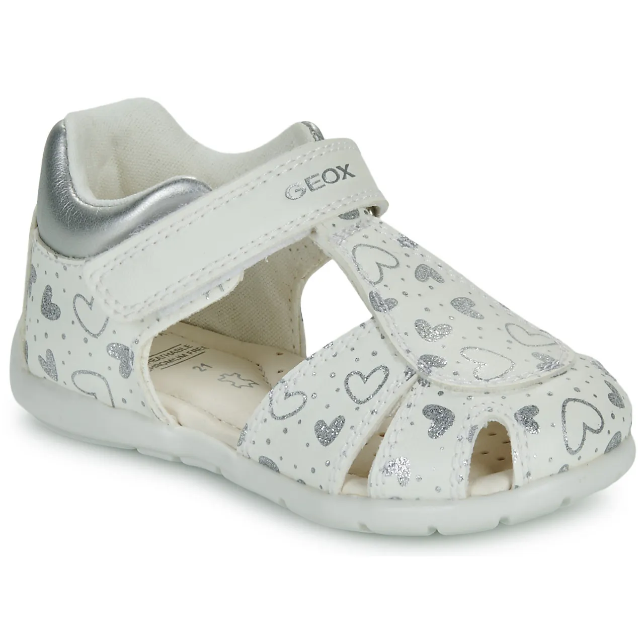 Geox  B ELTHAN GIRL  girls's Children's Sandals in White