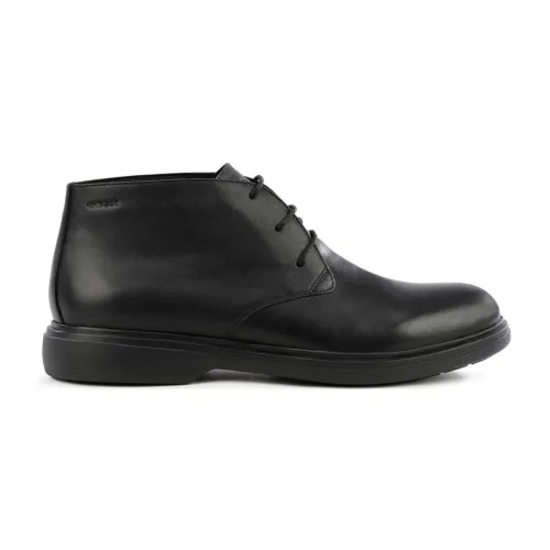 Geox , Black Ankle Boots for Men ,Black male, Sizes: