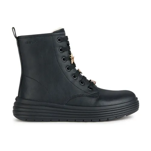 Geox , Black Kids Boots ,Black female, Sizes:
