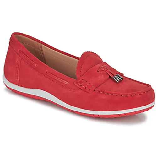 Geox  D VEGA MOC  women's Loafers / Casual Shoes in Red