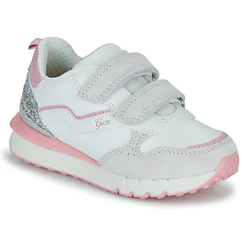 Geox  J FASTICS GIRL  girls's Children's Shoes (Trainers) in White