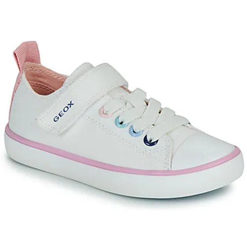 Geox  J GISLI GIRL  girls's Children's Shoes (Trainers) in White