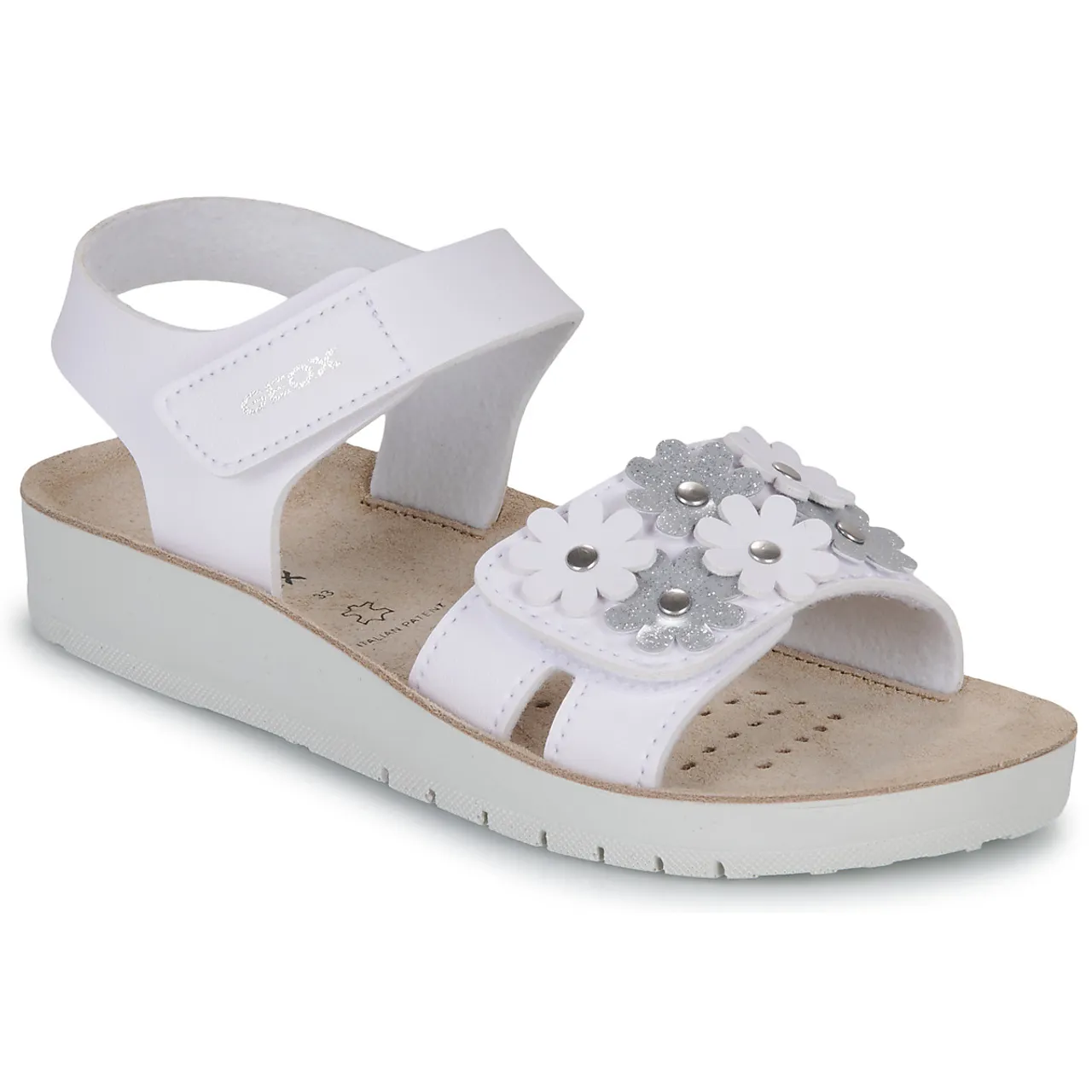 Geox  J SANDAL COSTAREI GI  girls's Children's Sandals in White