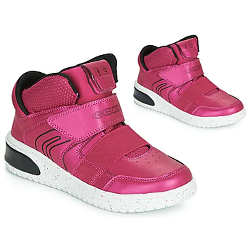 Geox  J XLED GIRL  girls's Children's Shoes (High-top Trainers) in Pink