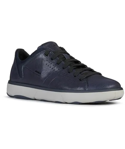 Geox Mens Nebula Lace Up Shoes - Navy Leather