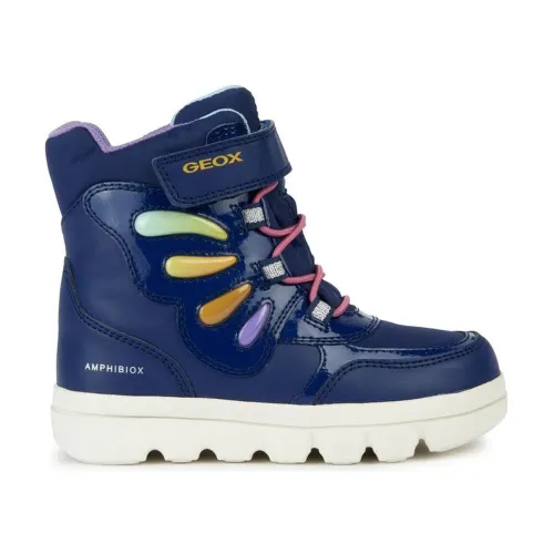 Geox , Navy Multicolor Kids Boots ,Blue female, Sizes: