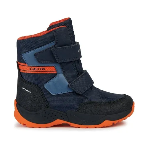 Geox , Navy Orange Kids Boots ,Blue male, Sizes: