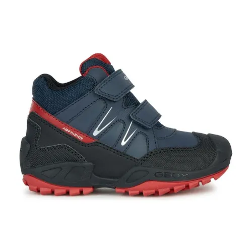 Geox , Navy Red Savage Boys Boots ,Blue male, Sizes: