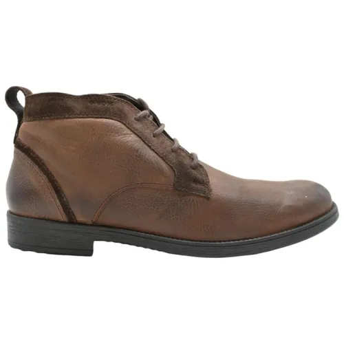 Geox , Suede Sneakers in Maroon Brown ,Brown male, Sizes: