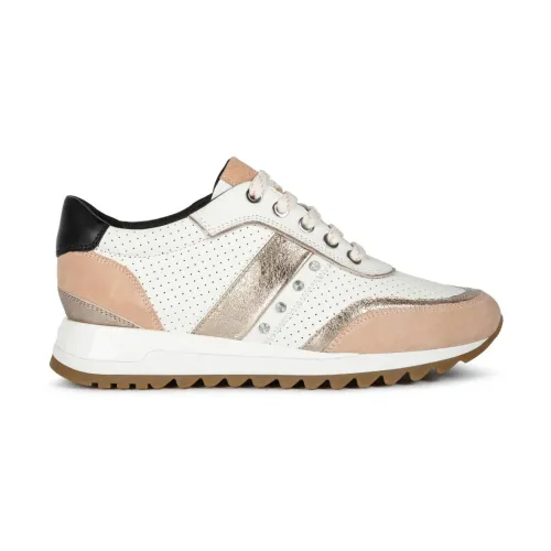 Geox , White Apricot Sneakers for Women ,White female, Sizes: