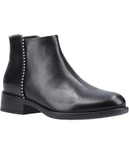 Geox Womens Resia Zip Up Boots - Black Leather