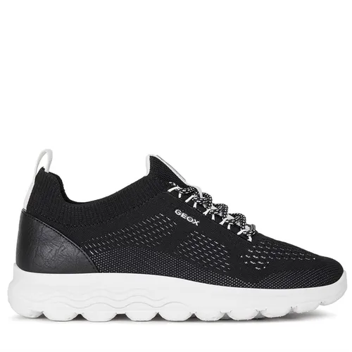 GEOX Womens Spherica Knitted Trainers Black