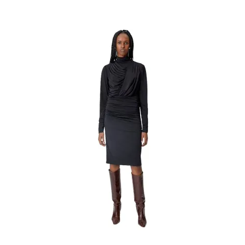 Gestuz , Daytime Midi Dress ,Black female, Sizes: