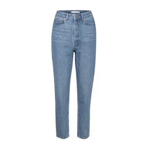 Gestuz , Loose-fit High-Waisted Mom Jeans ,Blue female, Sizes: