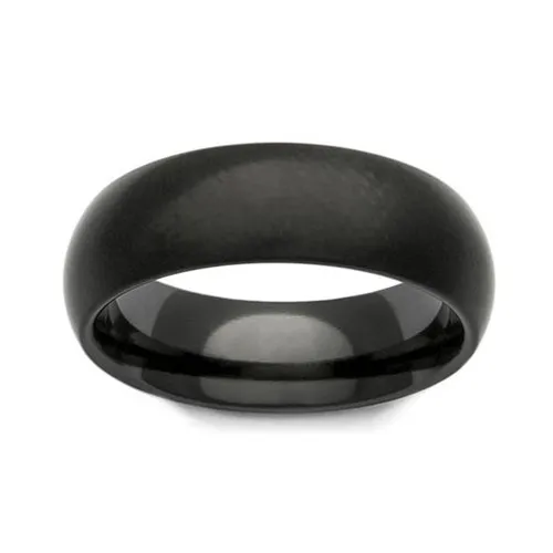 GETi Black Zirconium Matte Curved 6mm Ring