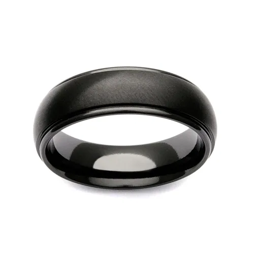 GETi Black Zirconium Shoulder Cut 8mm Ring - Sample