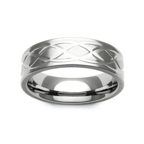 GETi Titanium Celtic Knot Design 7mm Ring
