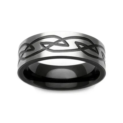 GETi Zirconium Celtic Knot Design 7mm Ring