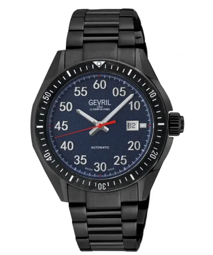 Gevril Mens Ascari 48305B Swiss Automatic Sellita SW220 Watch - Black - One Size
