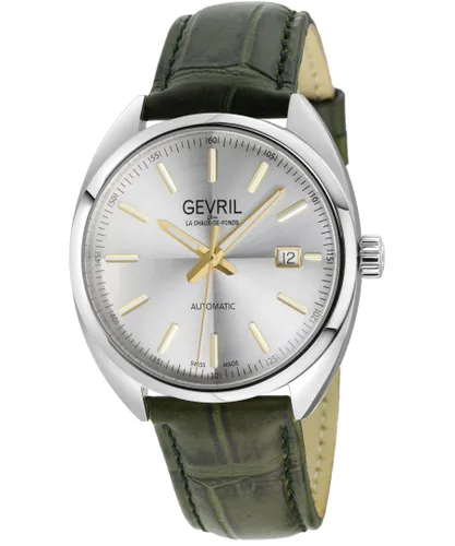 Gevril Mens Five Points 48702A Swiss Automatic Sellita SW200 Watch - Silver - One Size