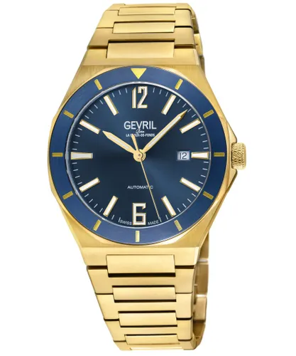 Gevril Mens High Line 48402B Swiss Automatic Sellita SW200 Watch - Gold - One Size