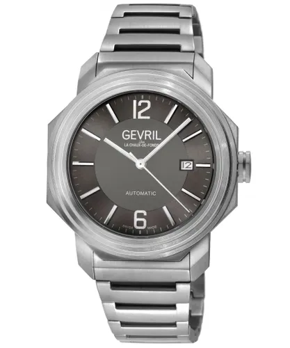 Gevril Mens Roosevelt Titanium 46531B Swiss Automatic Watch - Silver Stainless Steel - One Size