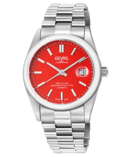 Gevril Mens West Village 48932B Swiss Automatic Sellita SW200 Watch - Silver - One Size