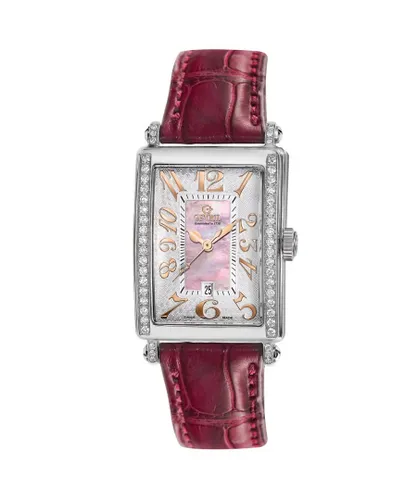 Gevril WoMens 7248RE Mini Quartz Avenue of Americas Pink Diamond Watch - One Size