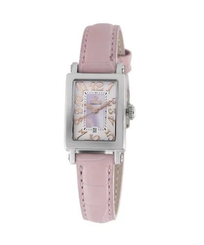 Gevril WoMens 8048R Super Mini Quartz Pink Mother of Pearl Dress Watch Stainless Steel - One Size