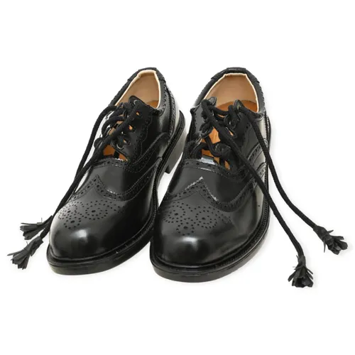 Ghillie Brogue Shoes Black Leather Ghillie Brogues Scottish