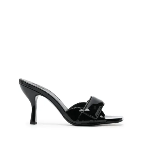 Gia Borghini , Black Alodie Patent Mule ,Black female, Sizes: