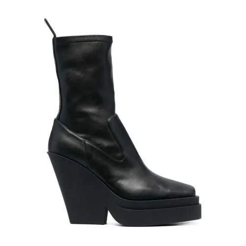Gia Borghini , Gia 15 texan ankle boots ,Black female, Sizes: