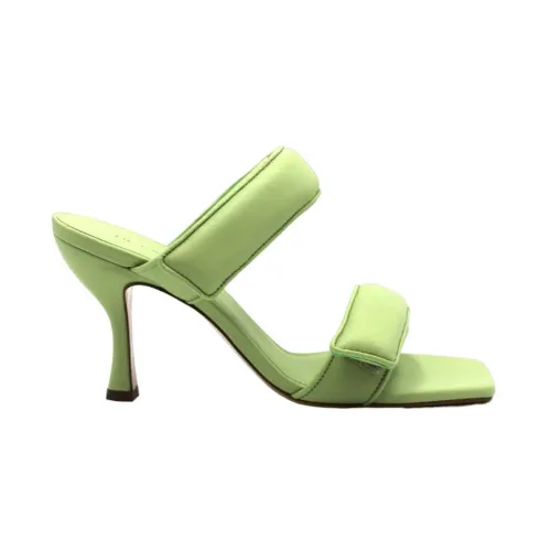 Gia Borghini , Perni03 Heeled Mules ,Green female, Sizes: