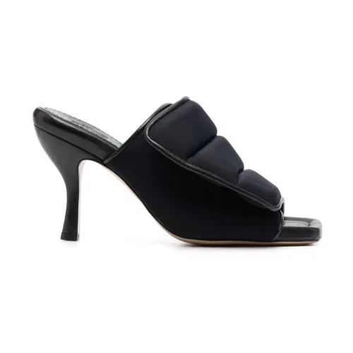 Gia Borghini , Shoes Puffy Mule IN Scuba With Stitched V ,Black female, Sizes: