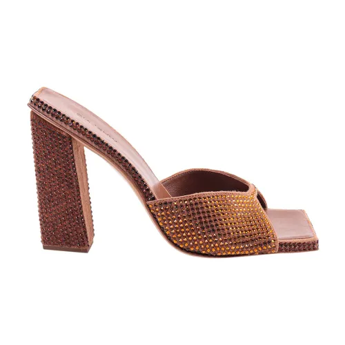 Gia Borghini , Women Shoes Sandals Brown Aw22 ,Brown female, Sizes: