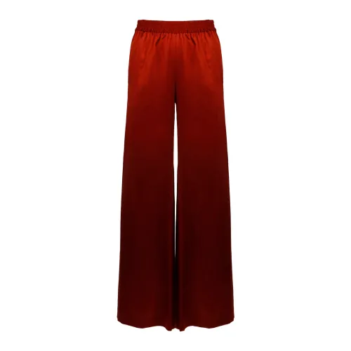 Gianluca Capannolo , Wide Palazzo Pants - Soft Fit, Low Waist ,Orange female, Sizes: