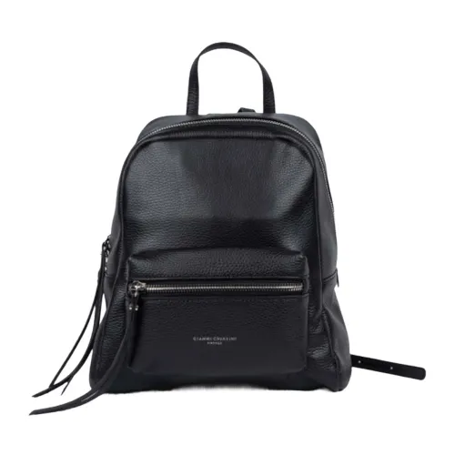 Gianni Chiarini , Black Luna Leather Backpack ,Black female, Sizes: ONE SIZE
