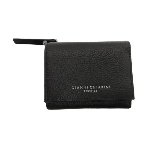 Gianni Chiarini , Black Trifold Wallet with Zip Pocket ,Black female, Sizes: ONE SIZE