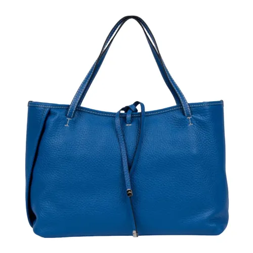 Gianni Chiarini , Blue Cobalt Leather Shopping Bag ,Blue female, Sizes: ONE SIZE