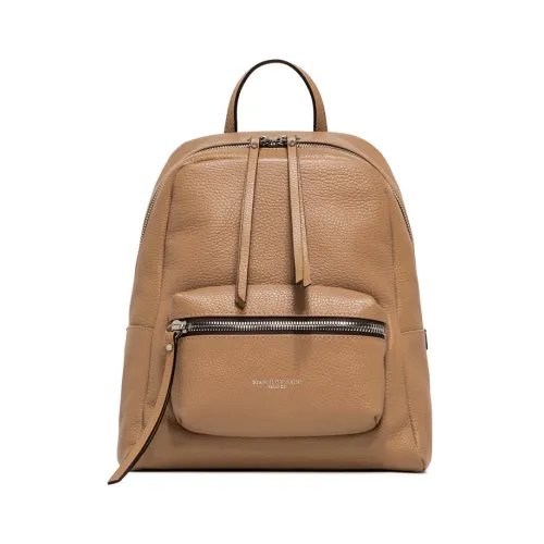 Gianni Chiarini , Luna Hammered Leather Backpack ,Brown female, Sizes: ONE SIZE