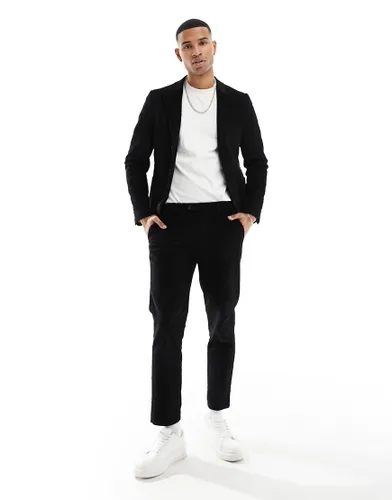 Gianni Feraud skinny suit jacket in black cord