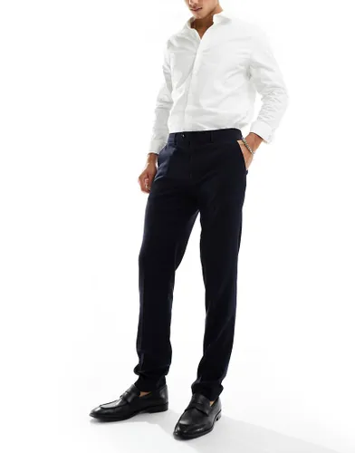 Gianni Feraud tonal navy check slim suit trouser